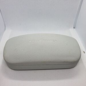 Warby Parker White Glasses Case with Blue Lining